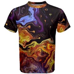 Nebula Starry Night Skies Abstract Art Men s Cotton Tee by CrypticFragmentsDesign