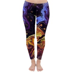 Nebula Starry Night Skies Abstract Art Classic Winter Leggings by CrypticFragmentsDesign