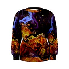 Nebula Starry Night Skies Abstract Art Women s Sweatshirt by CrypticFragmentsDesign