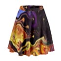 Nebula Starry Night Skies Abstract Art High Waist Skirt View1