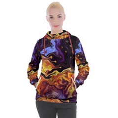 Nebula Starry Night Skies Abstract Art Women s Hooded Pullover by CrypticFragmentsDesign