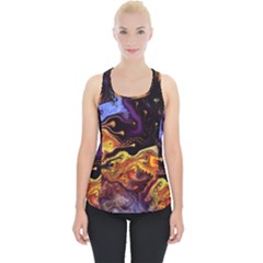 Nebula Starry Night Skies Abstract Art Piece Up Tank Top by CrypticFragmentsDesign