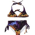 Nebula Starry Night Skies Abstract Art Kids  Classic Bikini Set View1