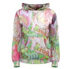 Boho Hippie Trippy Psychedelic Abstract Hot Pink Lime Green Women s Pullover Hoodie by CrypticFragmentsDesign