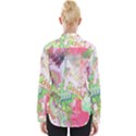 Boho Hippie Trippy Psychedelic Abstract Hot Pink Lime Green Womens Long Sleeve Shirt View2