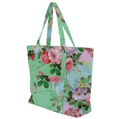 Shabbychic Zip Up Canvas Bag by PollyParadise