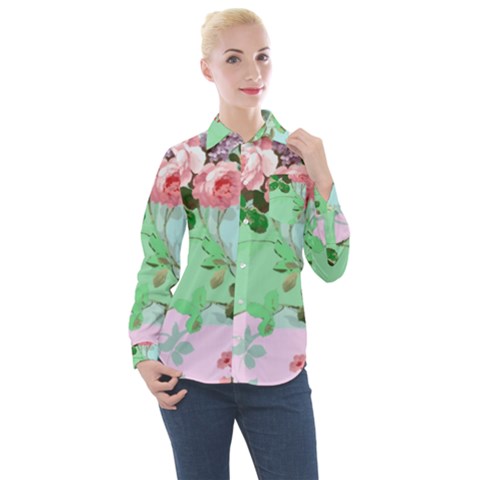 Shabbychic Women s Long Sleeve Pocket Shirt by PollyParadise