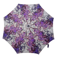 Blooming Lilacs Spring Garden Abstract Hook Handle Umbrellas (medium) by CrypticFragmentsDesign