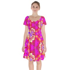 Newdesign Short Sleeve Bardot Dress by LW41021