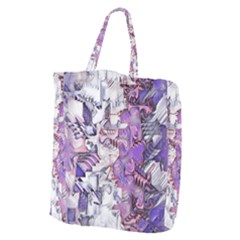 Blooming Lilacs Spring Garden Abstract Giant Grocery Tote by CrypticFragmentsDesign