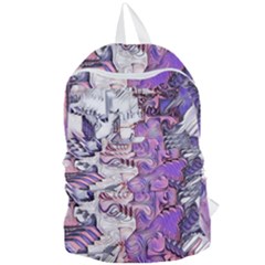 Blooming Lilacs Spring Garden Abstract Foldable Lightweight Backpack by CrypticFragmentsDesign