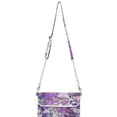 Blooming Lilacs Spring Garden Abstract Mini Crossbody Handbag by CrypticFragmentsDesign