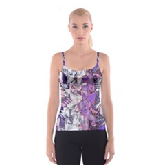 Blooming Lilacs Spring Garden Abstract Spaghetti Strap Top by CrypticFragmentsDesign