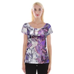 Blooming Lilacs Spring Garden Abstract Cap Sleeve Top by CrypticFragmentsDesign