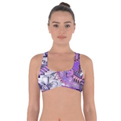 Blooming Lilacs Spring Garden Abstract Got No Strings Sports Bra by CrypticFragmentsDesign