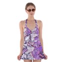 Blooming Lilacs Spring Garden Abstract Halter Dress Swimsuit  View1