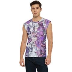 Blooming Lilacs Spring Garden Abstract Men s Raglan Cap Sleeve Tee by CrypticFragmentsDesign