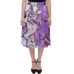 Blooming Lilacs Spring Garden Abstract Classic Midi Skirt by CrypticFragmentsDesign