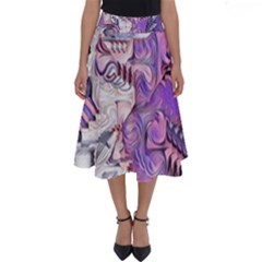 Blooming Lilacs Spring Garden Abstract Perfect Length Midi Skirt by CrypticFragmentsDesign