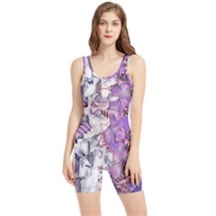 Blooming Lilacs Spring Garden Abstract Women s Wrestling Singlet by CrypticFragmentsDesign