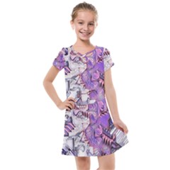 Blooming Lilacs Spring Garden Abstract Kids  Cross Web Dress by CrypticFragmentsDesign