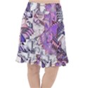 Blooming Lilacs Spring Garden Abstract Fishtail Chiffon Skirt View1