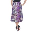 Blooming Lilacs Spring Garden Abstract Midi Mermaid Skirt View2