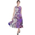 Blooming Lilacs Spring Garden Abstract Round Neck Boho Dress View1