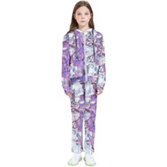 Blooming Lilacs Spring Garden Abstract Kids  Tracksuit by CrypticFragmentsDesign