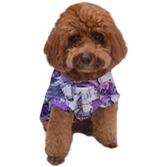 Blooming Lilacs Spring Garden Abstract Dog T-shirt by CrypticFragmentsDesign