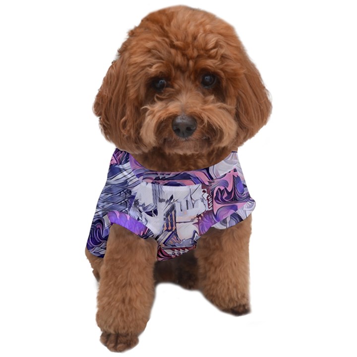 Blooming Lilacs Spring Garden Abstract Dog T-Shirt