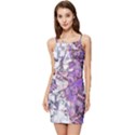 Blooming Lilacs Spring Garden Abstract Summer Tie Front Dress View1