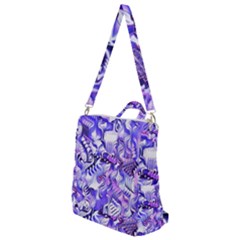 Weeping Wisteria Fantasy Gardens Pastel Abstract Crossbody Backpack by CrypticFragmentsDesign