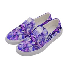 Weeping Wisteria Fantasy Gardens Pastel Abstract Women s Canvas Slip Ons by CrypticFragmentsDesign