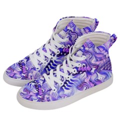 Weeping Wisteria Fantasy Gardens Pastel Abstract Women s Hi-top Skate Sneakers by CrypticFragmentsDesign