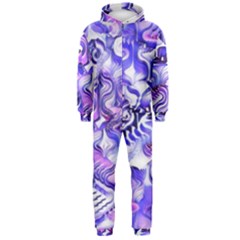 Weeping Wisteria Fantasy Gardens Pastel Abstract Hooded Jumpsuit (men)  by CrypticFragmentsDesign