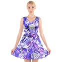 Weeping Wisteria Fantasy Gardens Pastel Abstract V-Neck Sleeveless Dress View1