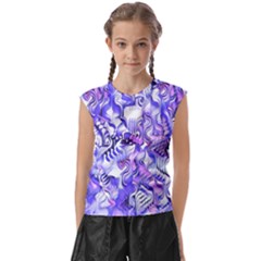 Weeping Wisteria Fantasy Gardens Pastel Abstract Kids  Raglan Cap Sleeve Tee