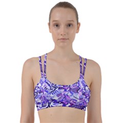 Weeping Wisteria Fantasy Gardens Pastel Abstract Line Them Up Sports Bra by CrypticFragmentsDesign