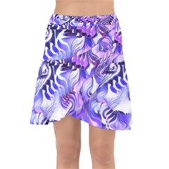 Weeping Wisteria Fantasy Gardens Pastel Abstract Wrap Front Skirt by CrypticFragmentsDesign