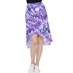 Weeping Wisteria Fantasy Gardens Pastel Abstract Frill Hi Low Chiffon Skirt