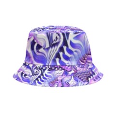 Weeping Wisteria Fantasy Gardens Pastel Abstract Inside Out Bucket Hat by CrypticFragmentsDesign