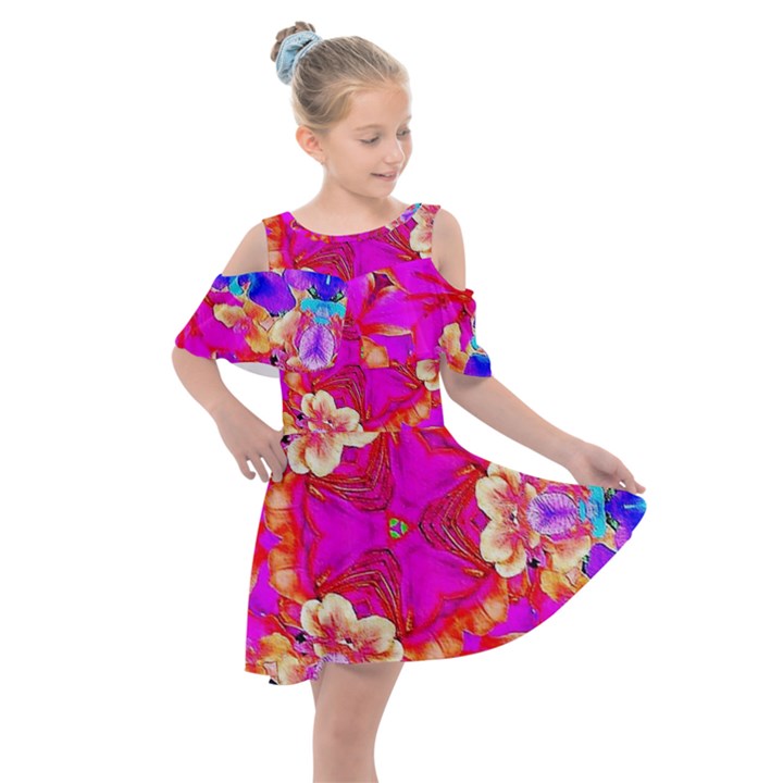 Newdesign Kids  Shoulder Cutout Chiffon Dress