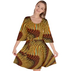 Golden Sands Velour Kimono Dress by LW41021