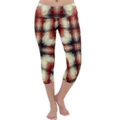 Royal Plaid  Capri Yoga Leggings