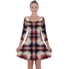 Royal Plaid  Quarter Sleeve Skater Dress by LW41021