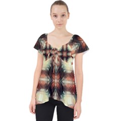 Royal Plaid  Lace Front Dolly Top by LW41021