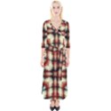 Royal Plaid  Quarter Sleeve Wrap Maxi Dress View1