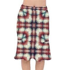 Royal Plaid  Short Mermaid Skirt by LW41021