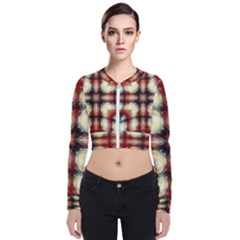 Royal Plaid  Long Sleeve Zip Up Bomber Jacket by LW41021